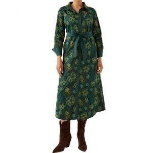 NEW ALIVIA waverly dress in olive retro